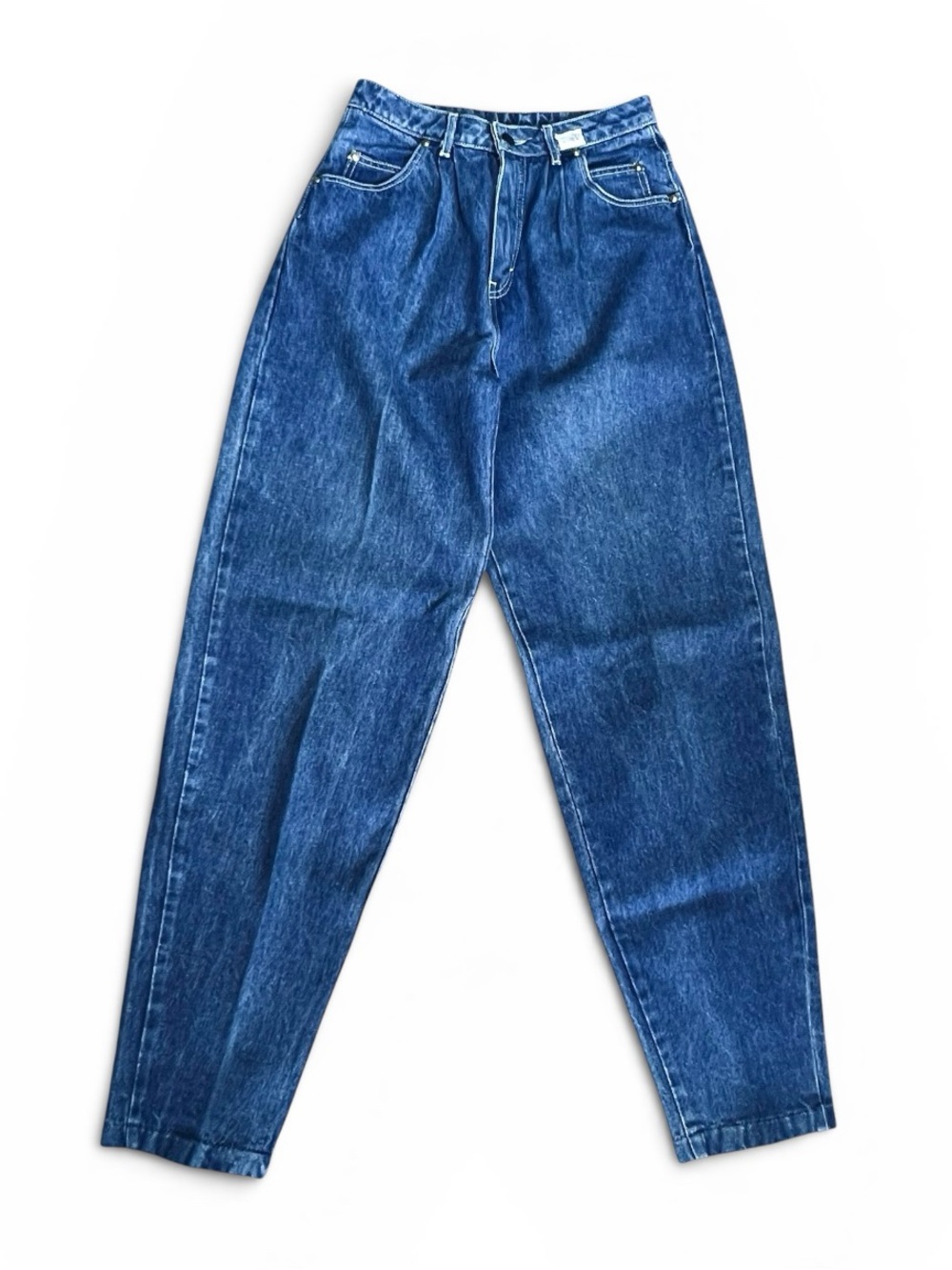 Sasson Vintage 80s Women’s Sz 25 High Rise Jeans Pleated Tapered Leg Stonewash